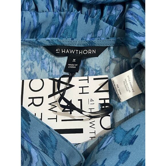 41Hawthorn (M) Abstract Flutter Sleeve Shift Dress Belted Pockets - Stitch Fix - Picture 4 of 9